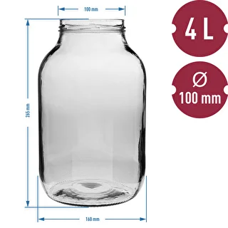 4L krukke med sort låg ø 100 – photo 6
