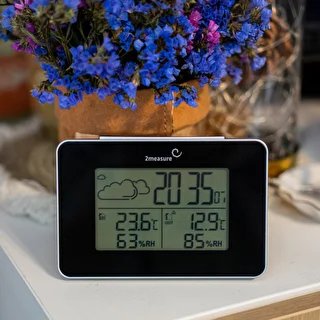 RCC vejrstation – elektronisk, trådløs, oplyst sensor, sort – photo 13