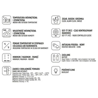 RCC vejrstation – elektronisk, trådløs, oplyst sensor, sort – photo 11