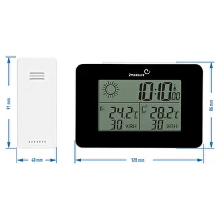 RCC vejrstation – elektronisk, trådløs, oplyst sensor, sort – photo 12