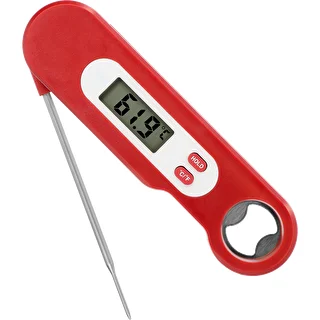 Elektronisk madlavningstermometer med sammenklappelig føler (-50/+300℃), rød – photo 1