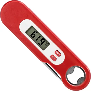 Elektronisk madlavningstermometer med sammenklappelig føler (-50/+300℃), rød – photo 2