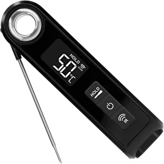 Infrarødt køkkentermometer, kompakt, med foldbar sonde