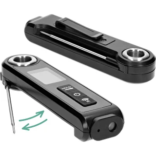Infrarødt køkkentermometer, kompakt, med foldbar sonde – photo 4