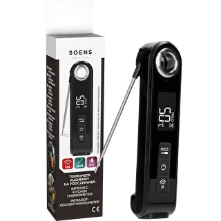Infrarødt køkkentermometer, kompakt, med foldbar sonde – photo 10