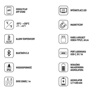 Køkkentermometer med Bluetooth, 2 sonder – photo 8