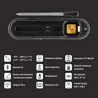 Kulinarisk termometer med trådløs Bluetooth-sonde – photo 6