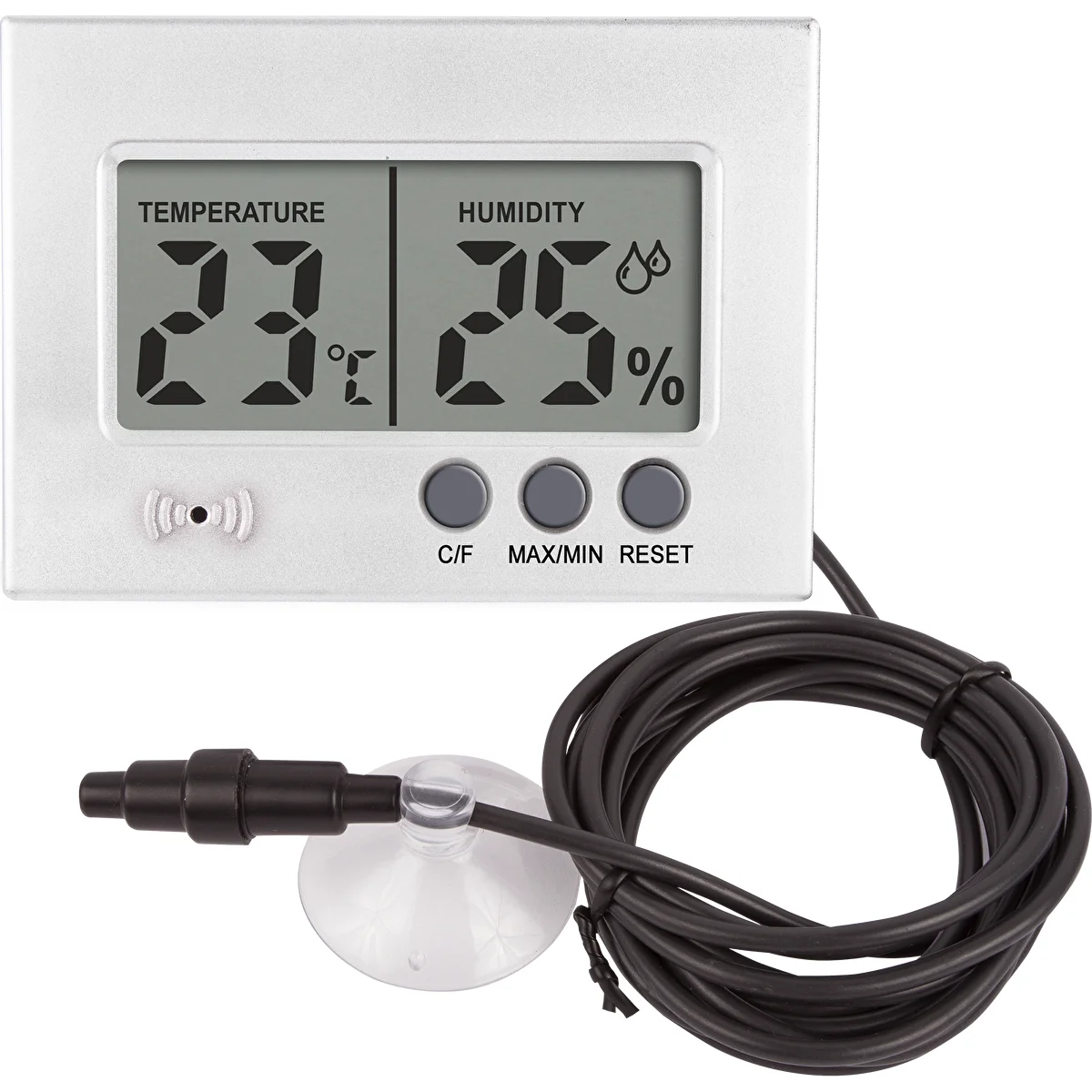 Elektronisk termometer og hygrometer til terrarium (0°C til +50°C) 5 cm