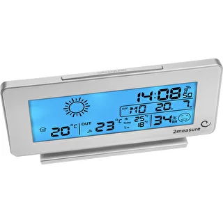 RCC vejrstation, DCF – elektronisk, trådløs, oplyst sensor, hvid – photo 3