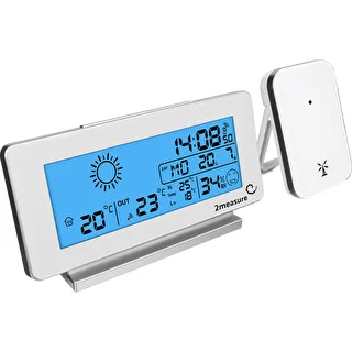 RCC vejrstation, DCF – elektronisk, trådløs, oplyst sensor, hvid – photo 2