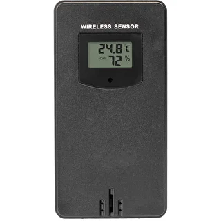 RCC vejrstation – elektronisk, oplyst, trådløs, sensor, sort – photo 5