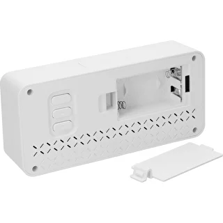 Elektronisk vejrstation Soens – hvid, med ur og kalender – photo 5