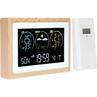 Vejrstation (RCC,DCF) - elektronisk, trådløs, oplyst, sensor, hvid – photo 2