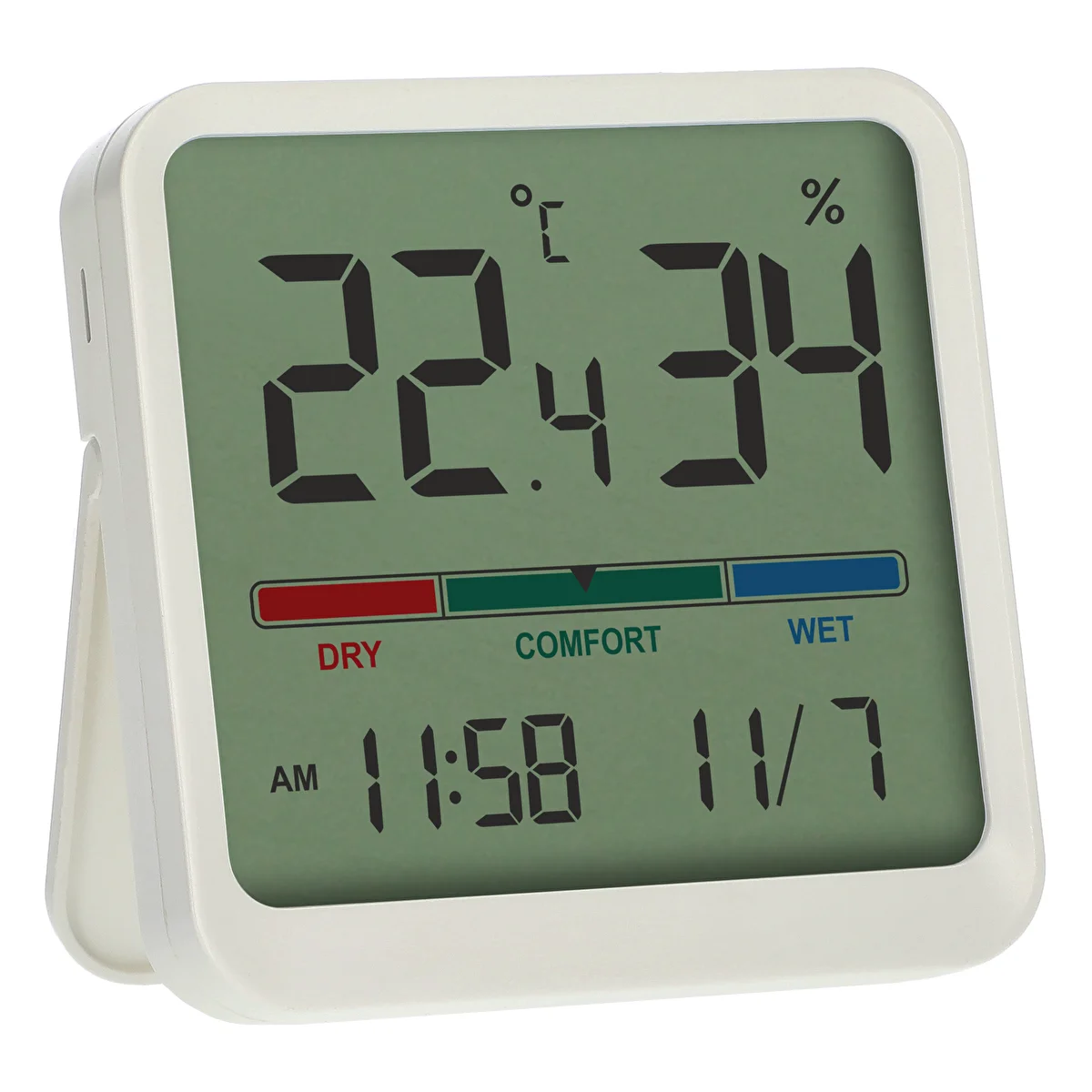 Elektronisk indendørs termometer, hvid