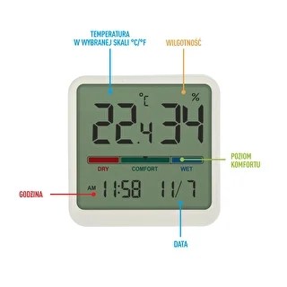 Elektronisk indendørs termometer, hvid – photo 7