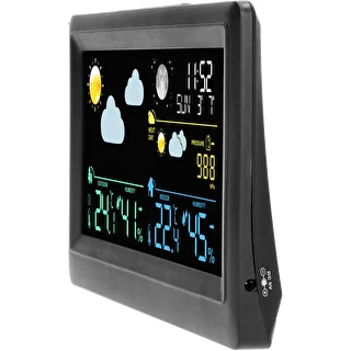 Elektronisk vejrstation – trådløs, med sensor, sort – photo 4