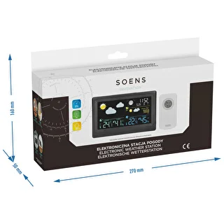 Elektronisk vejrstation – trådløs, med sensor, sort – photo 14