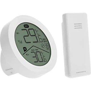 Elektronisk termometer fra Soens – med ekstern sensor, rundt, hvidt – photo 2