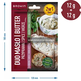 Duo Smør - hvidløgskrydderi og urtekrydderi 2 i 1, 2 x 12g – photo 4
