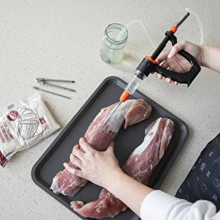 Halvautomatisk pølsemageri injektionssprøjte med nålesæt og slange – photo 12