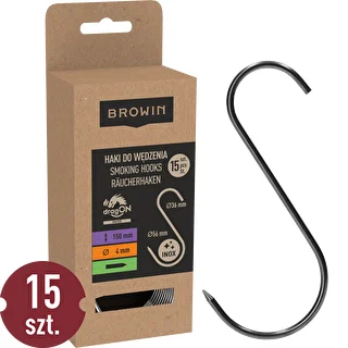 Røgekroge – S-formede, spidse, 4 mm x 150 mm, 15 stk. – photo 1