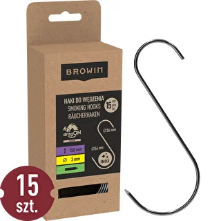 Røgekroge – S-form, spidsede, 3 mm x 150 mm, 15 stk. – photo 1