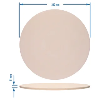 Rund pizzasten, lavet af cordierit, diameter 33 cm – photo 7