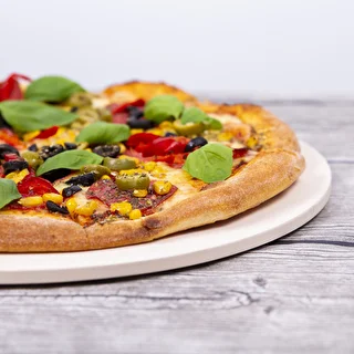 Rund pizzasten, lavet af cordierit, diameter 33 cm – photo 19