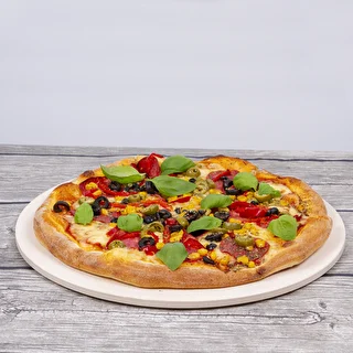Rund pizzasten, lavet af cordierit, diameter 33 cm – photo 18
