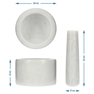 Marmorkøkkenmørtel, hvid, fi 10 cm – photo 10