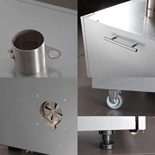 Røgekammer i metal 250L, med hjul – photo 3