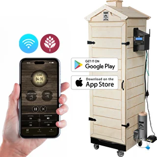 Røgeovn dragON PLYWOOD NATURE – rammeløs, modulopbygget, med Wi-Fi-styring, 320 L