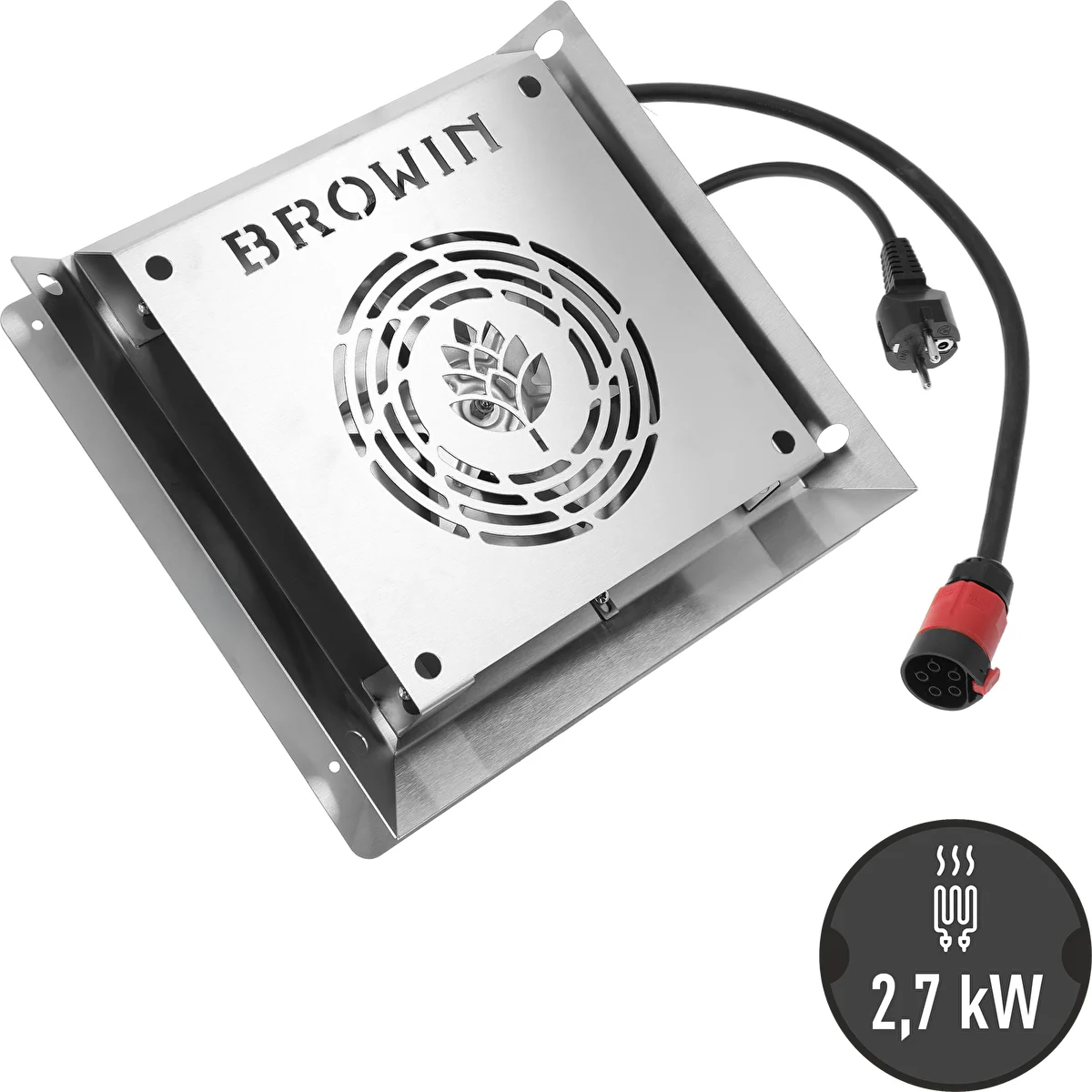 Varmelegememodul med ventilator, 2,7 kW – til udendørs rygeovne