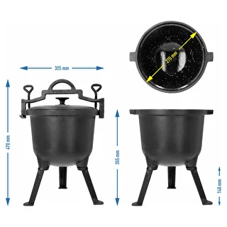 Jægergryde i støbejern med emaljeret indre, 8 L – photo 5
