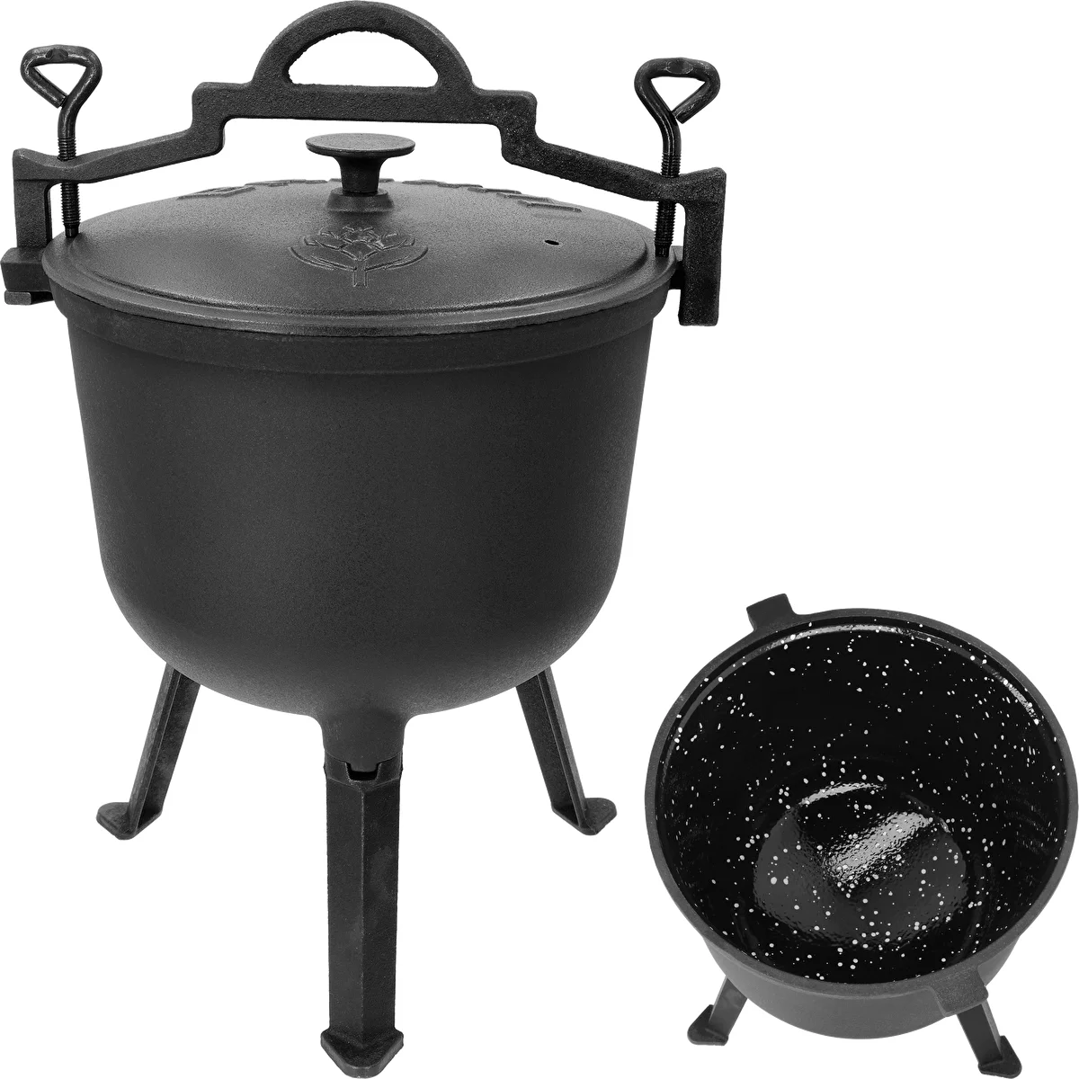 Emaljeret støbejernsgryde, 10 l