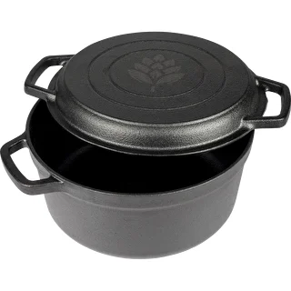 Støbejernsgryde med pande, 5 L + 1 L – photo 3