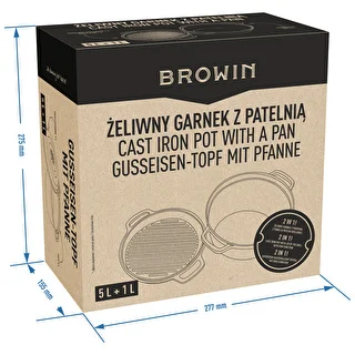 Støbejernsgryde med pande, 5 L + 1 L – photo 11