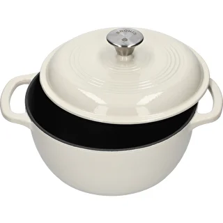 Emaljeret støbejernsgryde – ecru, 4 L – photo 2