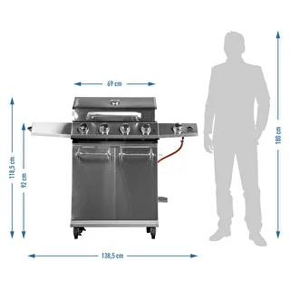Gasgrill dragON BBQ201, 18,8 kW, sølv – photo 12