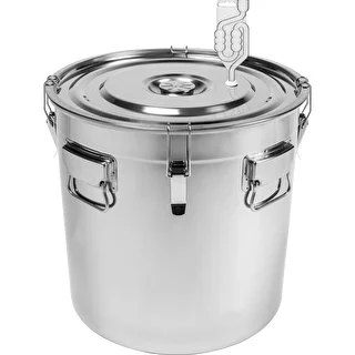 Beholder i rustfrit stål 60 l med låg – photo 1