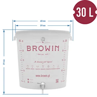 Fermenteringsbeholder 30 L med låg og hane – photo 9