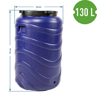 Tønde til syltede grøntsager 130 L blå – photo 9