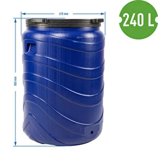 Tønde til syltede grøntsager 240 L blå – photo 9