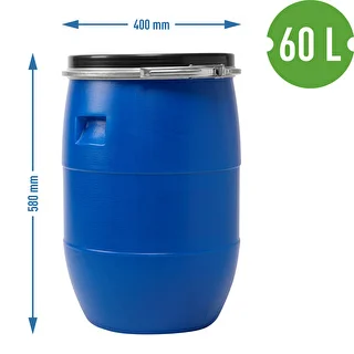 Tønde til kål 60 L, med trykring, blå, Sterk – photo 9