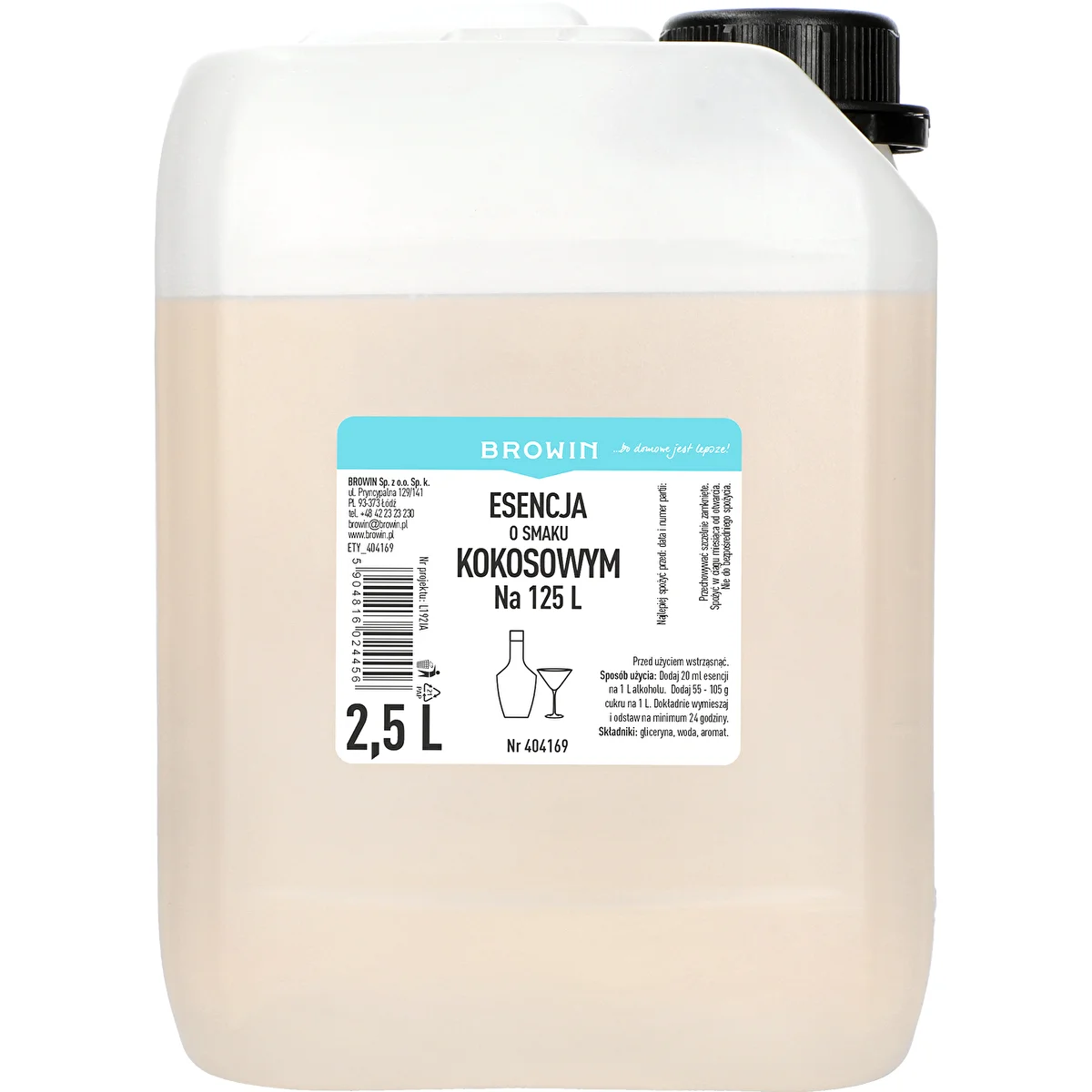 Essens med kokossmag, 2,5L, til 125L færdig drik