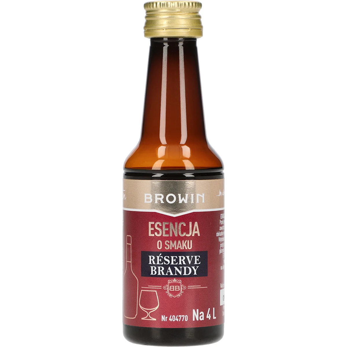 Essens med smag af Reserve Brandy, 40 ml, til 4 L