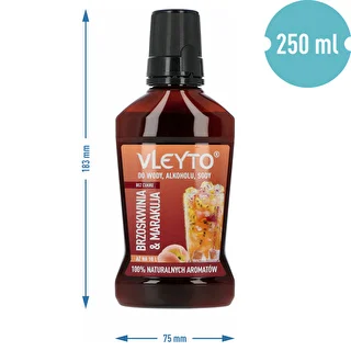 VLEYTO Fersken & Passionsfrugt – smagsessens med naturlige aromaer, 250 ml – photo 5