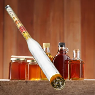 Uknuseligt hydrometer til mjød med prøvecylinder, måleområde 10-50°Blg – photo 8