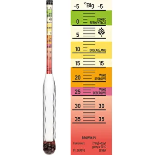 Brudsikker sukkerindholdsmåler med reagensglas, måleområde: -5-35°Blg – photo 3