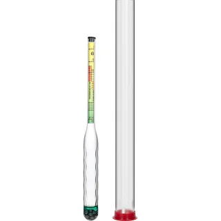 Uknuseligt salinometer med prøverør, måleområde: 0–300 g salt/L